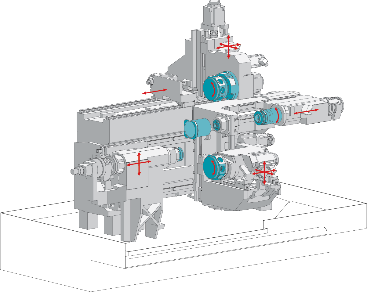 Technical drawing of the TRAUB TNL32-9 compact